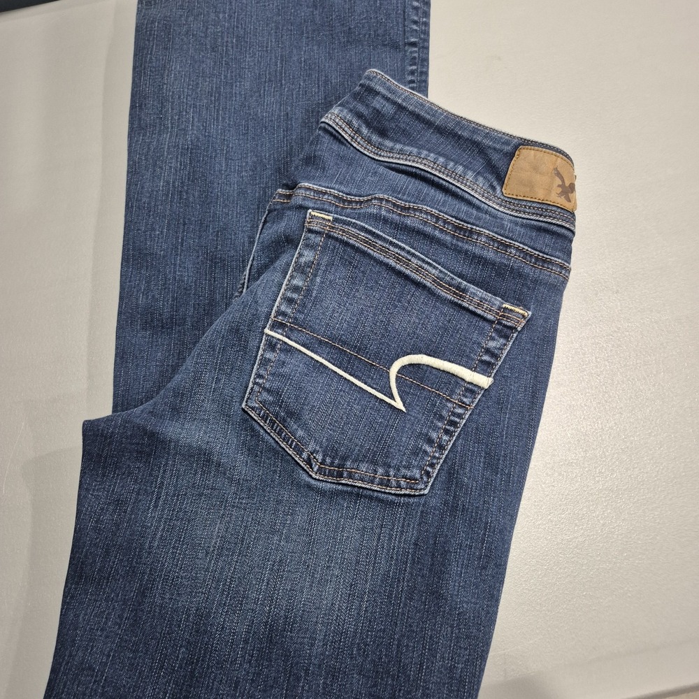 American Eagle Jeans Womens 10 X-Long Kick Boot Super Stretch Western Y2K